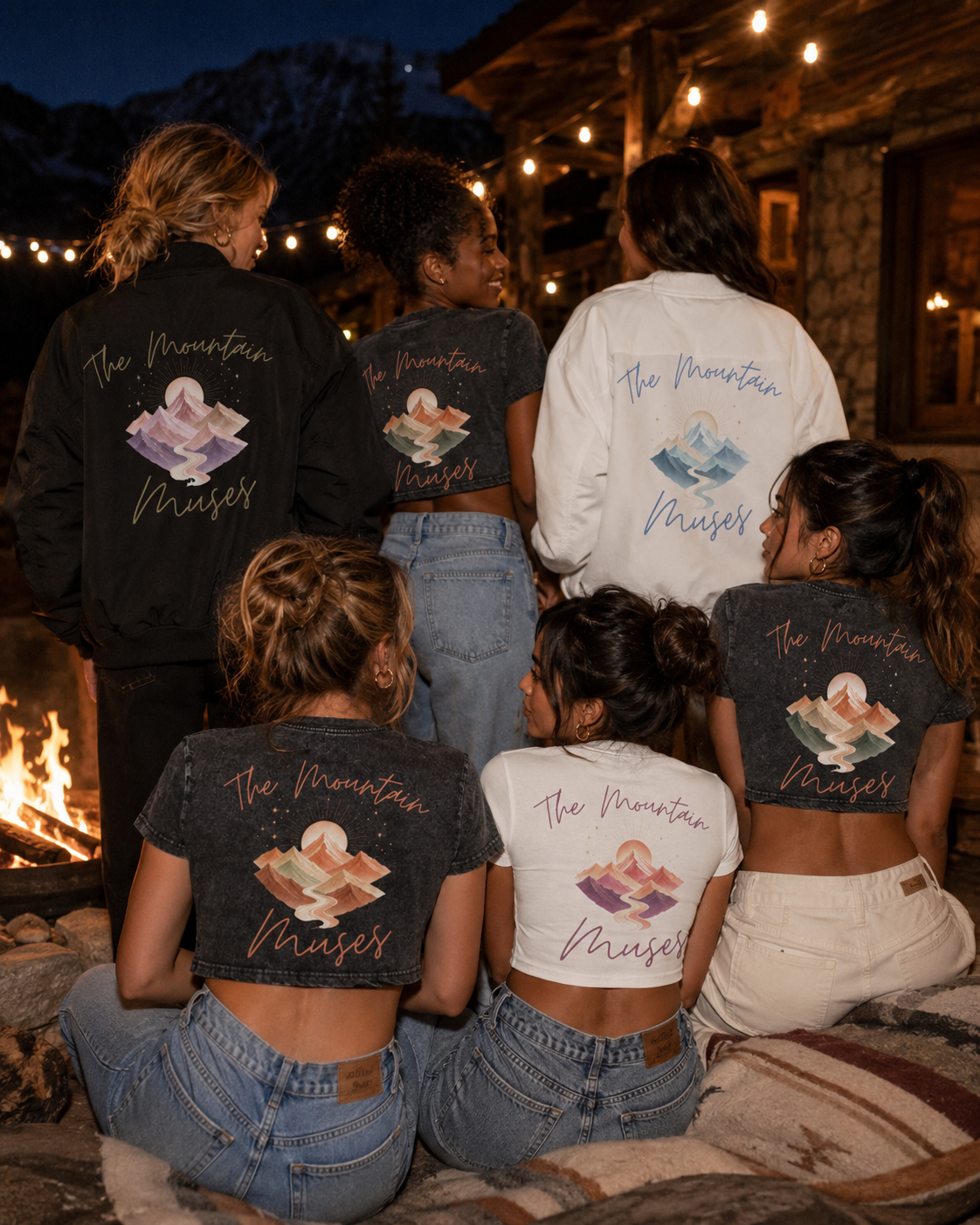 Mountain Muses Crop Tee O&G